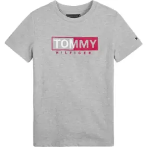 Image of Tommy Hilfiger Embroidered Logo T-Shirt - Grey