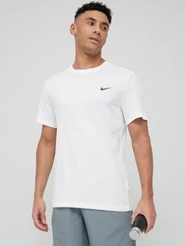 image of Nike Plus Size Solid Crew Neck T-Shirt - White, Size 2XL, Men