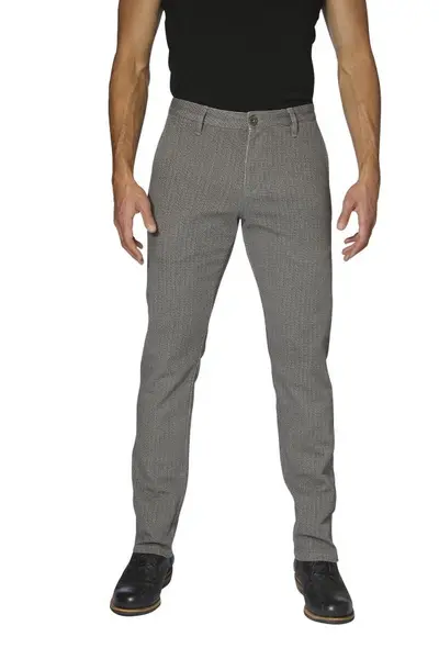 image of ROKKER Tweed Chino Tapered Slim Grey L34/W30