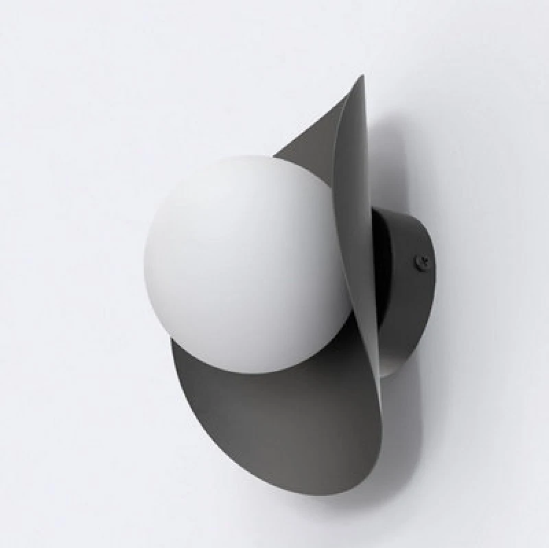 Image of Emibig Lighting Emibig Fiero Wall Lamp 1 X G9 Black With White Shade