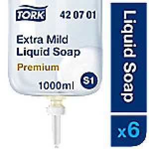 image of Tork Liquid Hand Soap Refill Extra Mild 1L 6 Pieces