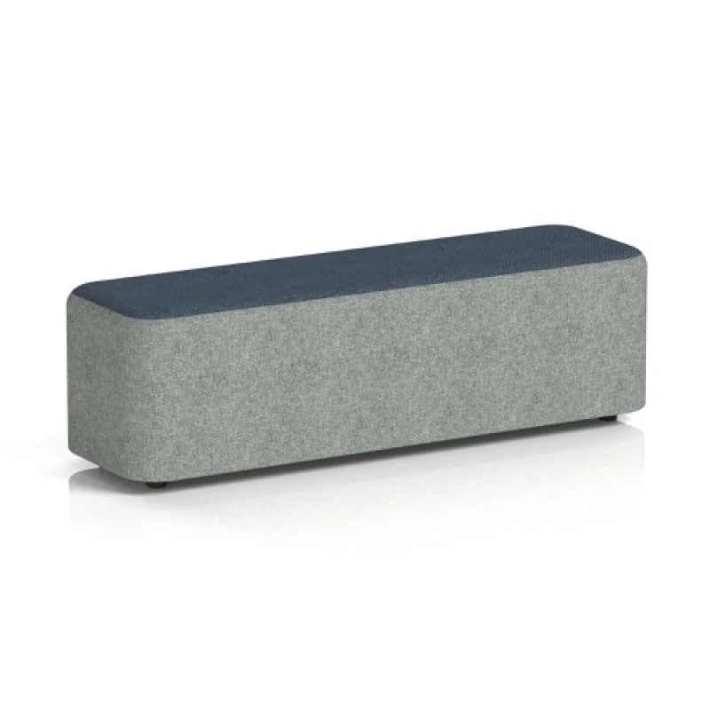 Image of Harlestone Large Rectangular Office Breakout Stool in Rivet Fabric - Prime Body Crucible Top
