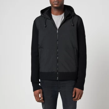Image of BOSS Casual Mens Konopoly Hybrid Knit Jacket - Black - L
