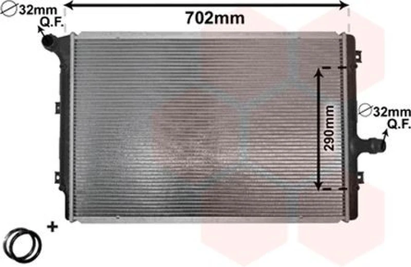 Image of VAN WEZEL Engine radiator VAN WEZEL 58002208