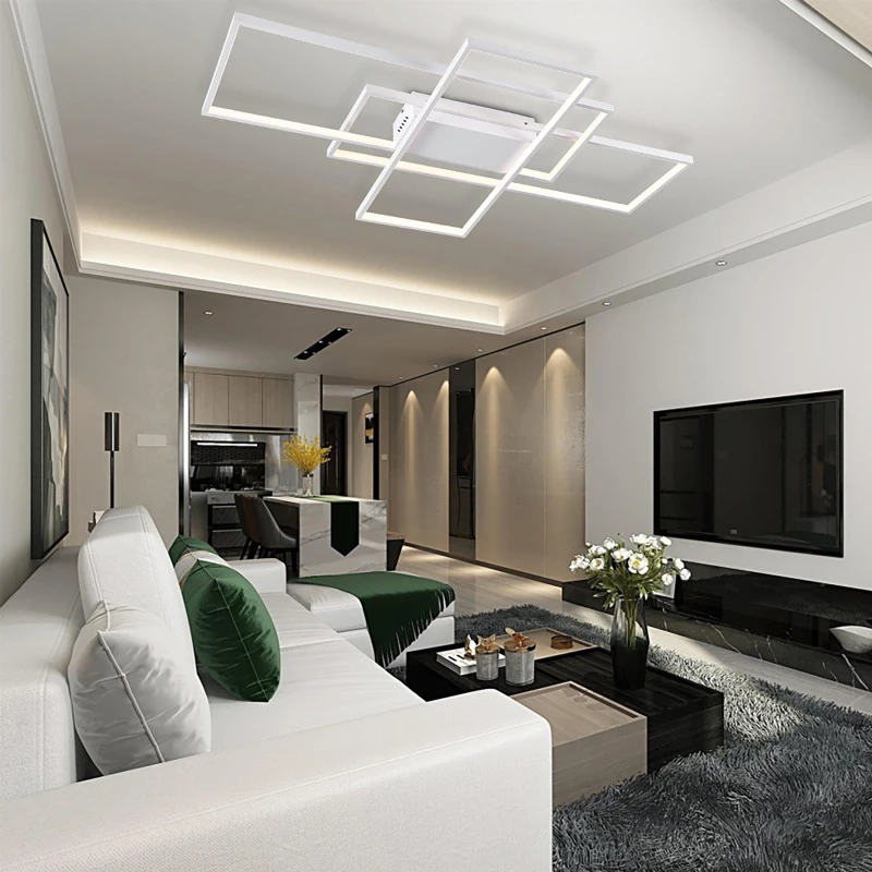 Image of Kabinet UK 3-Rectangular Adjustable LED Ceiling Light White White unisex One Size