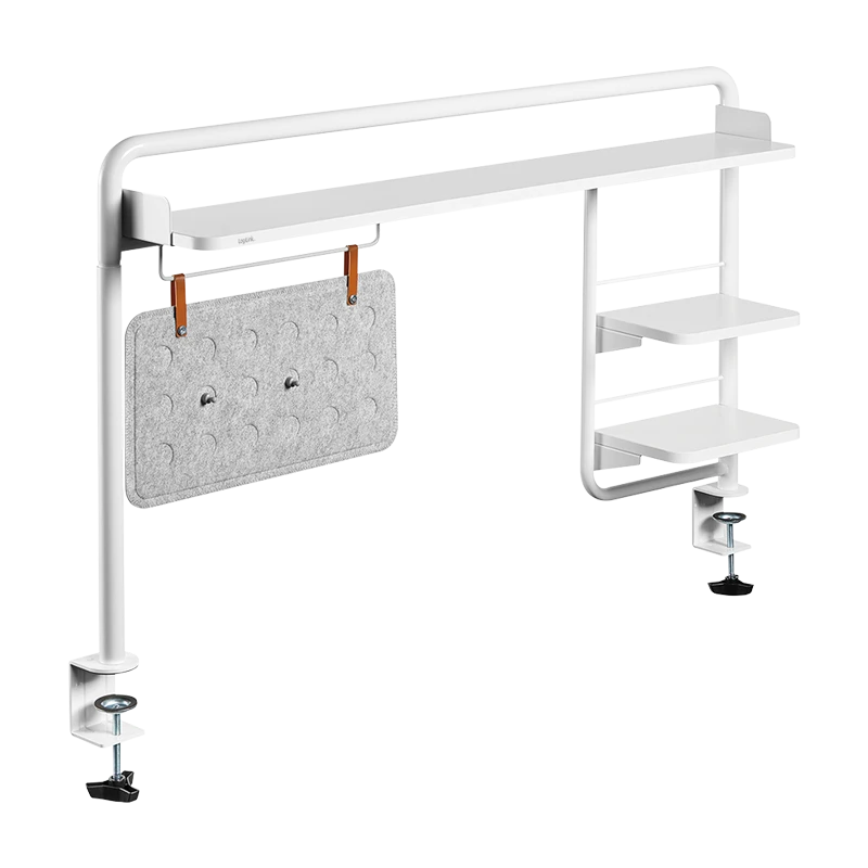 Image of LogiLink Clamp-On Desktop Shelf for 120cm Desktop. white