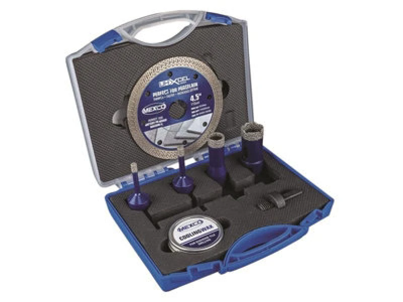 Image of Mexco Tdxcelkit5 Diamond Blade And Tile Drill Kit Mextdxlkit5