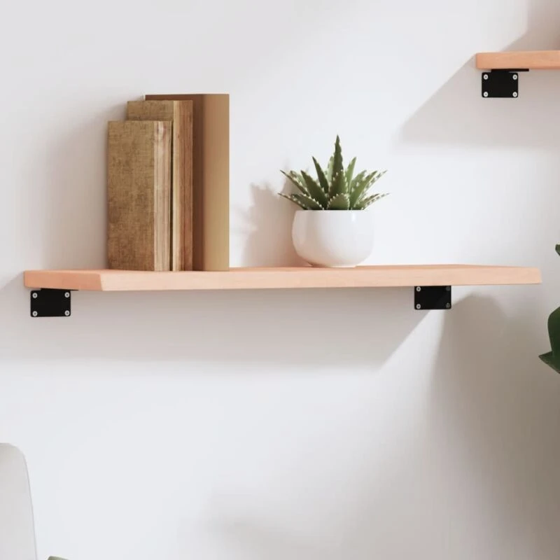 Image of VIDAXL Vidaxl - Wall Shelf 60x20x2cm Untreated Solid Wood Oak 8720845812423