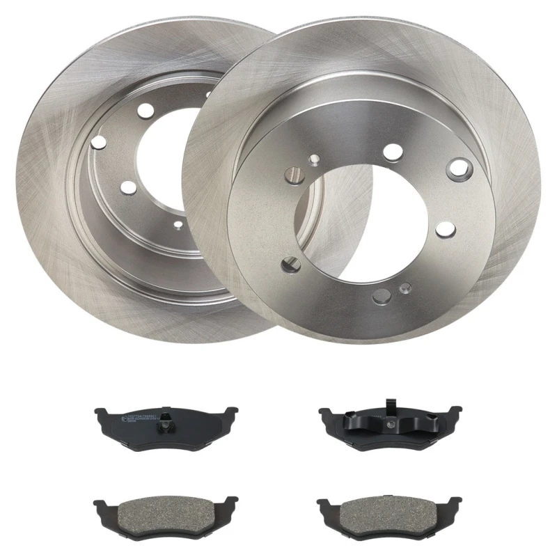 Image of RIDEX 3405B2429 Brake disc and pads set Rear Axle, Brake Disc Type: Solid Brake Set,disc brakes (3405)