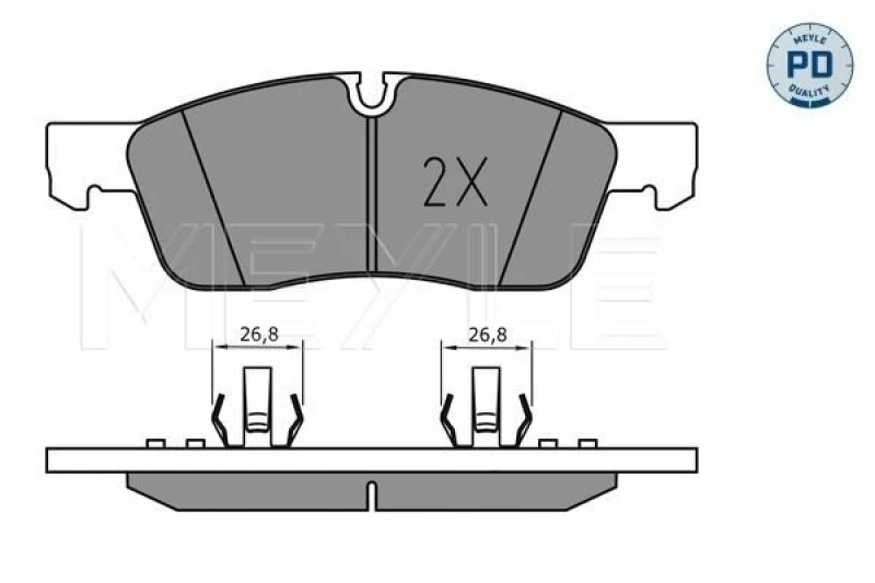 Image of Brake pad set MEYLE 025 251 9219/PD