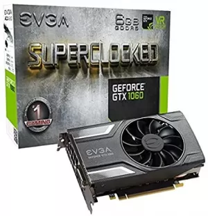 Image of EVGA SuperClocked GeForce GTX1060 3GB GDDR5 Graphics Card
