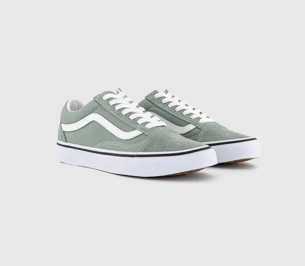Image of Vans Old Skool Trainers Colour Theory Iceberg Green, 6