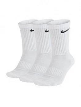 Image of Nike Everyday Cushion Crew Socks (3 Pack) - White