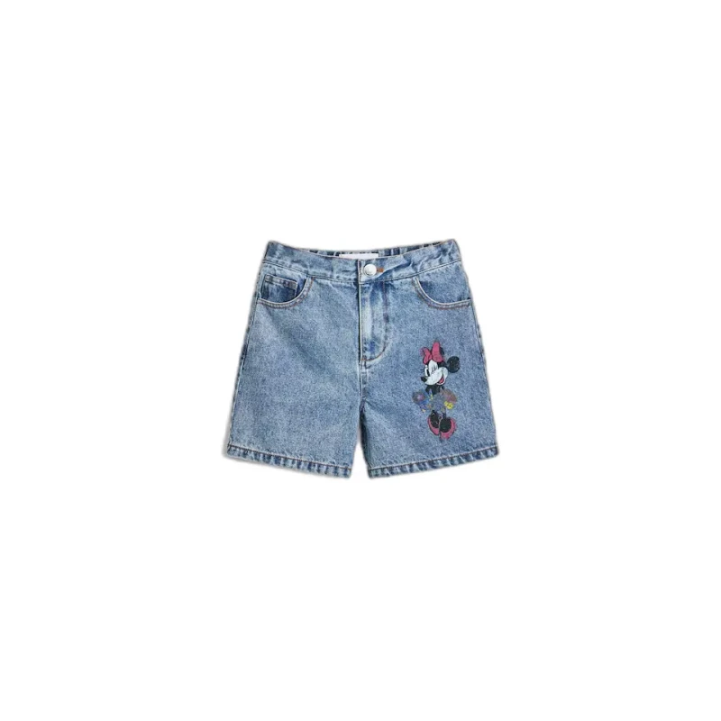Image of Desigual Girl's shorts Desigual Happy Mickey Bleu Female 11/12 ans