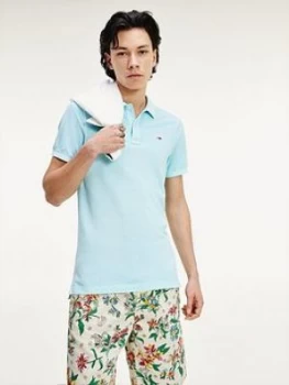 image of Tommy Jeans Lightweight Polo Shirt - Light Blue