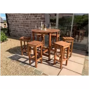 Image of Charles Taylor Alfresco Bar Set Six Seater, Brown