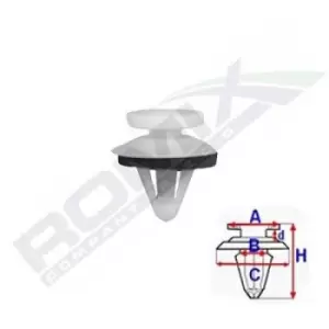 Image of ROMIX Clip C70164 MITSUBISHI,ECLIPSE II (D3_A),ECLIPSE III (D5_A),ECLIPSE Cabriolet (D5_A),ECLIPSE IV (DK_A),ECLIPSE IV Cabriolet,ECLIPSE Cabriolet