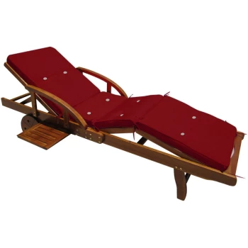 Image of Detex - Lounger Pad Water-Repellent 4 Segments Pads Cushion Lounger Sun Garden Dark-red