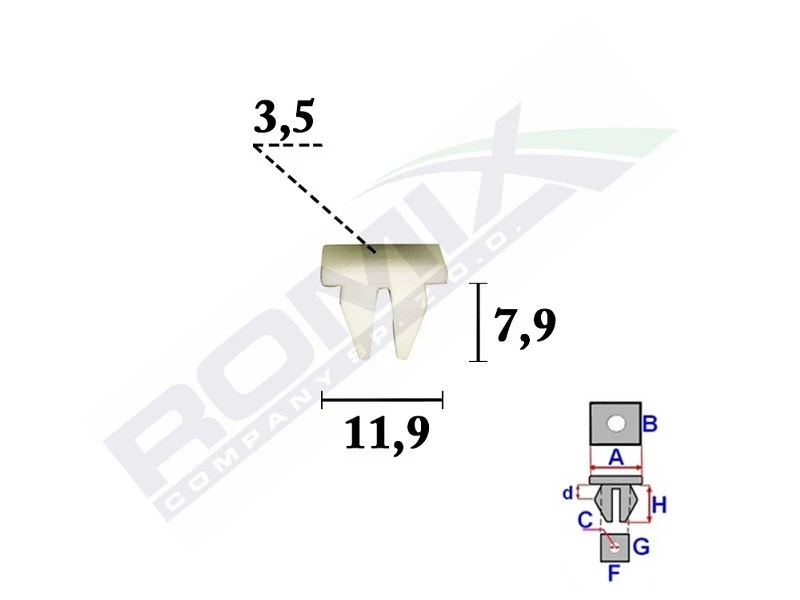 Image of ROMIX Trim clip ROMIX C70347