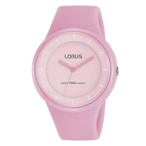 image of Lorus RRX25FX9 Light Pink Soft Silicone Strap Watch