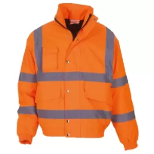 Image of Yoko Mens Hi-Vis Bomber Jacket (Pack of 2) (2XL) (Hi Vis Orange)
