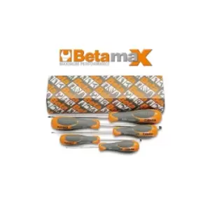 Image of Beta Tools 1290 /S5 5pc Beta MAX Slotted / Flat Head Screwdriver Set (Box)