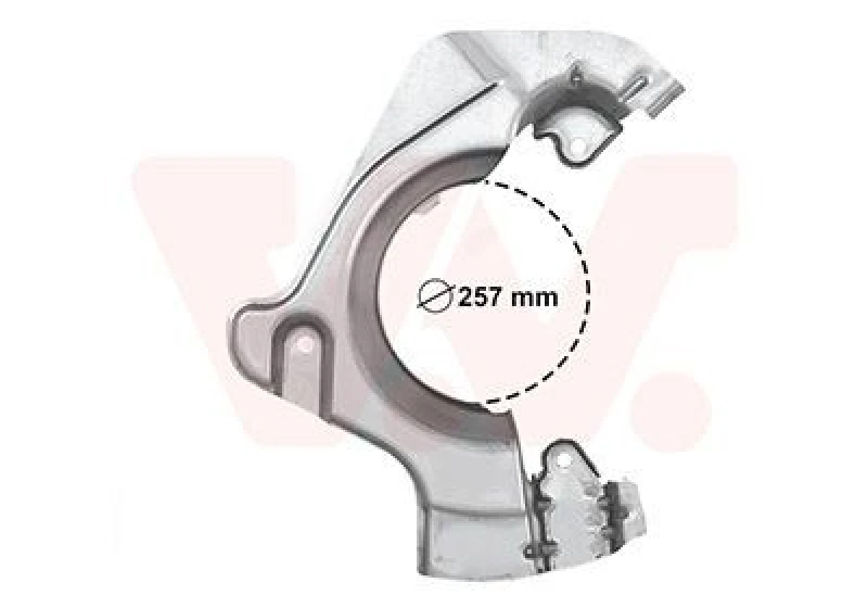 Image of VAN WEZEL Brake disc backing plate VAN WEZEL 3804372