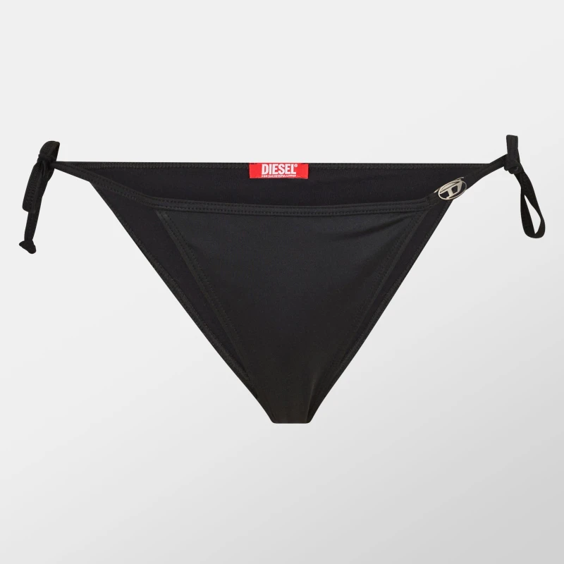 Image of Diesel Womens Tie Side Bikini Bottoms Black female 8