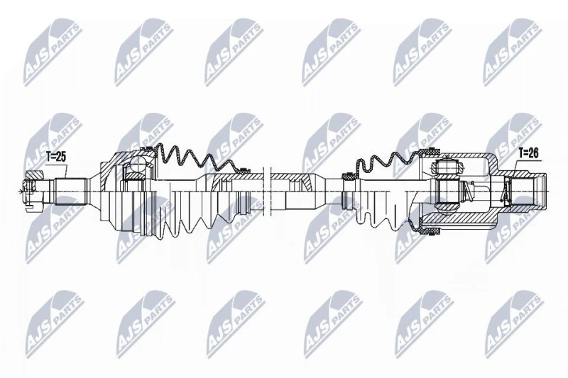 Image of NTY Drive shaft NTY NPW-PE-043