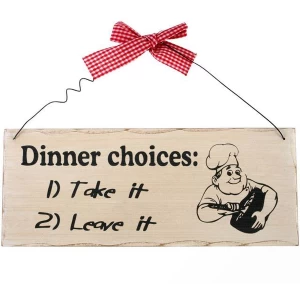 Image of Dinner Choices Hanging Sign