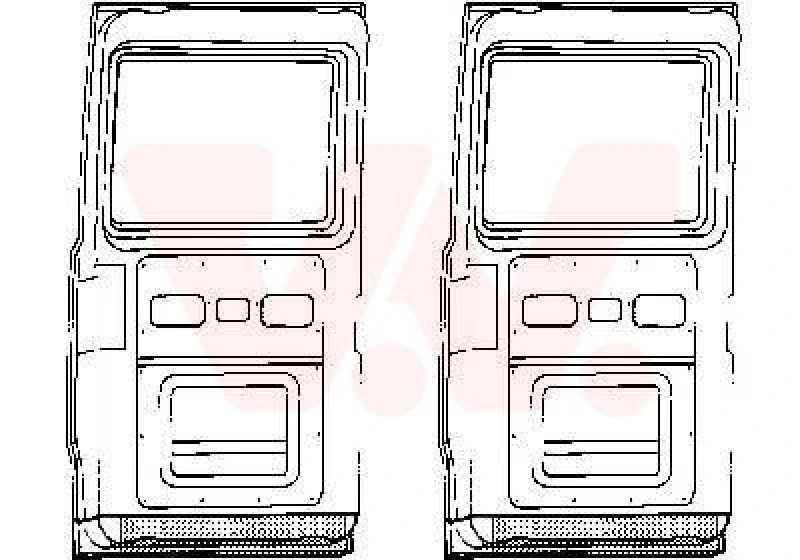 Image of VAN WEZEL Rear door VAN WEZEL 3050249