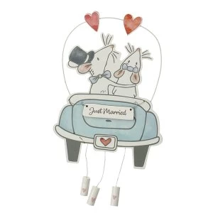 Image of Mr & Mrs Mouse Just Married In Car Decoration Wedding Keepsake Gift By Heaven Sends
