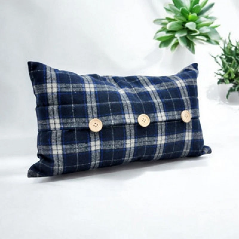 Image of MSL 30 X 50CM Blue VELVET CUSHION COVER ONLY