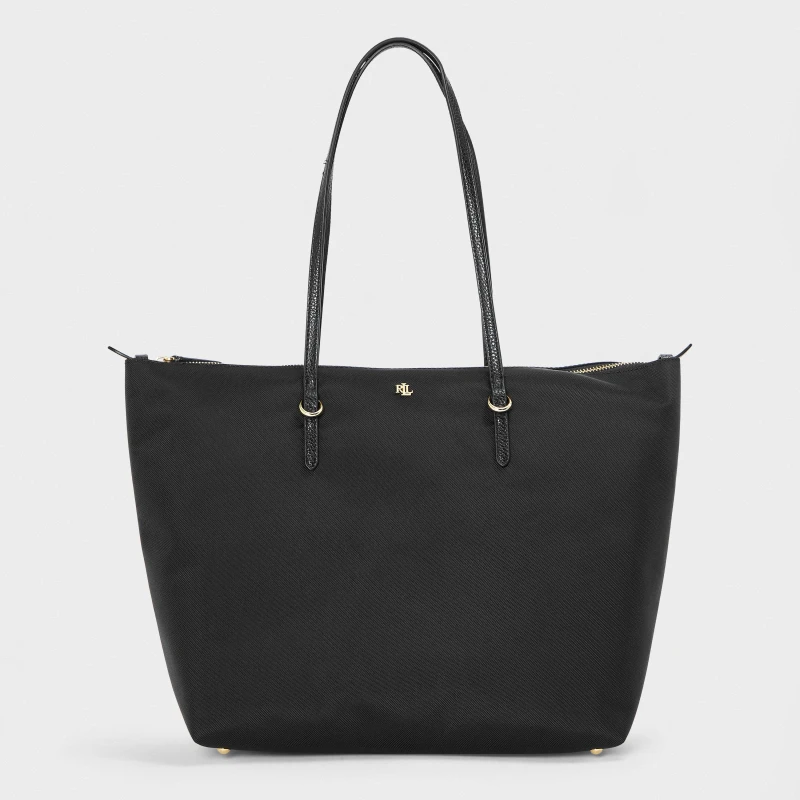 Image of Lauren by Ralph Lauren Womens Large Keaton Tote Bags BLACK female One Size