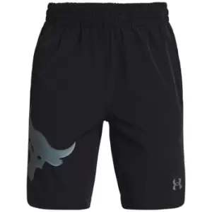 image of Under Armour Project Rock Woven Shorts Junior - Black