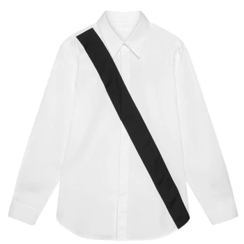 Image of Helmut Lang Slash Band Shirt - WHT