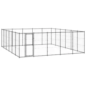 image of Vidaxl Outdoor Dog Kennel Steel 36.3 M