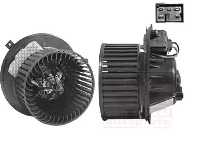 Image of VAN WEZEL 0332774 Blower Motor for vehicles with automatic climate control, with resistor Interior Blower (2669)