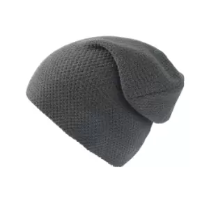 Image of Atlantis Snobby Waffle Knit Beanie (One Size) (Dark Grey)