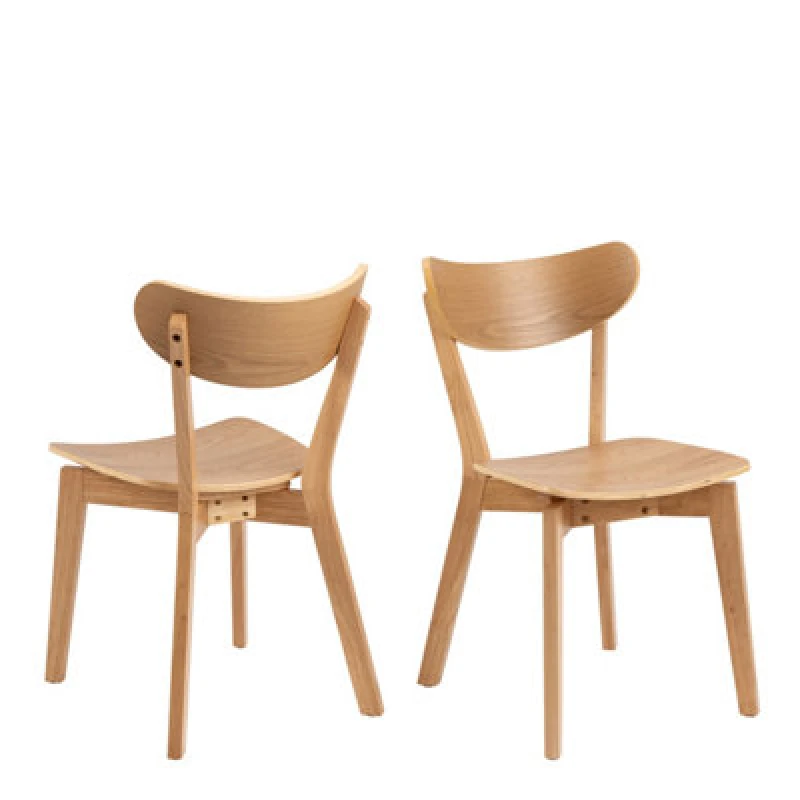 Image of Furniture To Go Roxby Dining Chairs In Oak Set Of 2