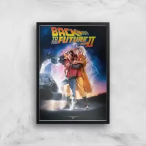 image of Back To The Future Part 2 Giclee Art Print - A3 - Black Frame