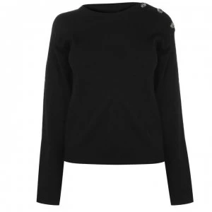 image of JDY Laura Button Knit Jumper - Black