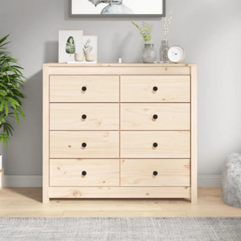 Image of Vidaxl Side Cabinet 100X40X90 Cm Solid Wood Pine