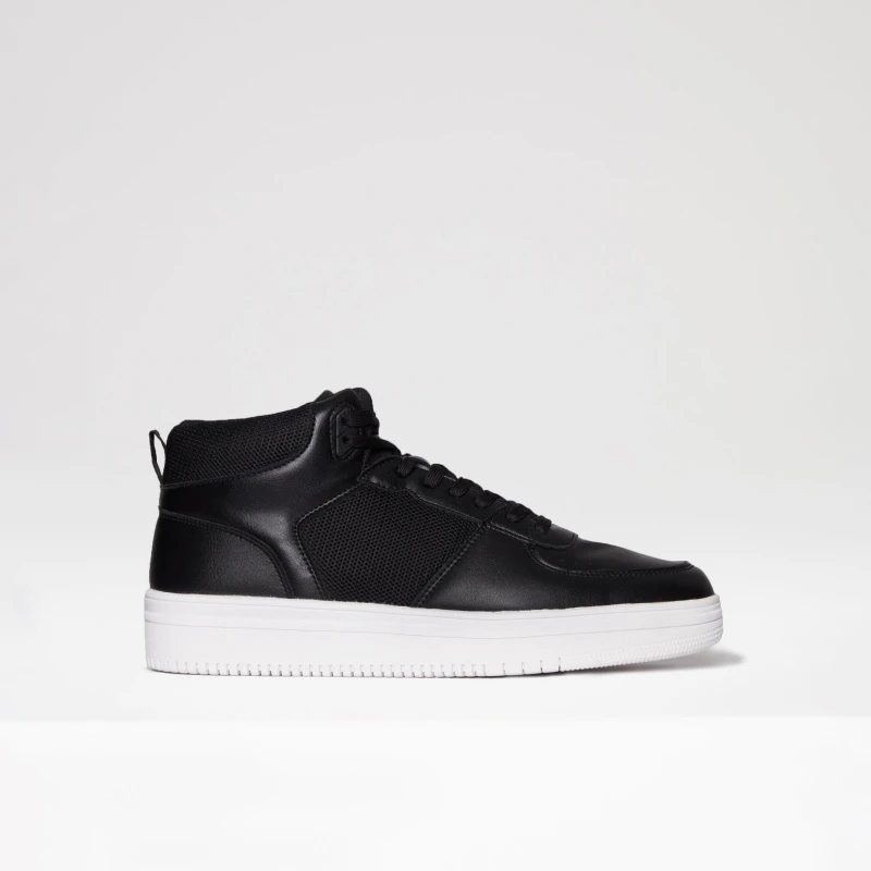 Image of Threadbare Sport Panel High Top Trainers - Black 7