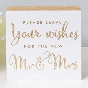 Image of Always & Forever Guest Book Standing Block