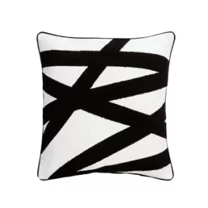 image of Nalu Nicole Scherzinger Cebu Cushion 50cm x 50cm, Black & White