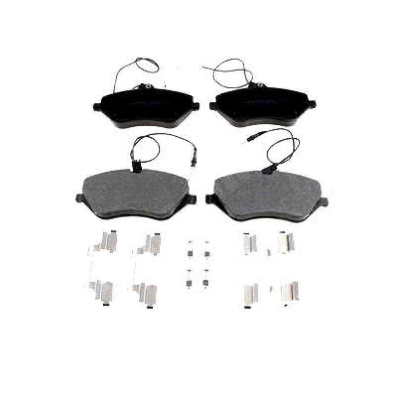 Image of ZIMMERMANN 24133.185.2 Brake pad set Front Axle, incl. wear warning contact, Photo corresponds to scope of supply, with bolts/screws Brake Pad Set,di