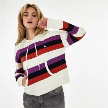 image of Jack Wills Riley Knitted Hoodie - Multi Stripe