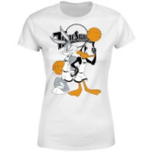 Image of Space Jam Bugs And Daffy Tune Squad Womens T-Shirt - White - 3XL