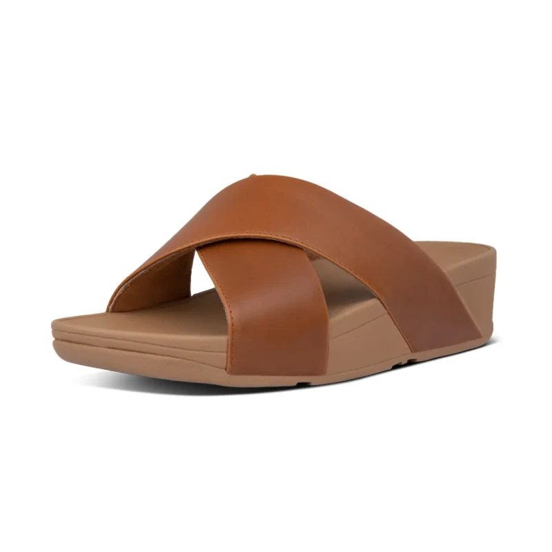 Image of FitFlop Womens sandals FitFlop Lulu Leather Marron Female 37